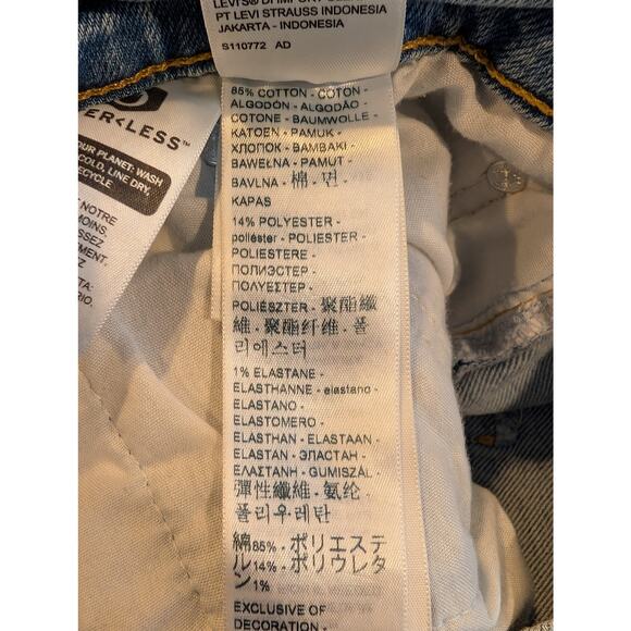 NWT Levi's Women's Ribcage High Rise Distressed Ankle Straight Jeans in 31 x 27 - Picture 6 of 8